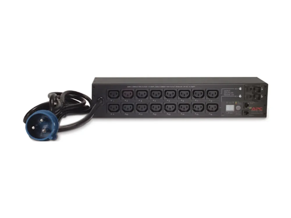 APC Switched Rack PDU AP7922B - Strømfordelingsenhed (rackversion) - AC 230 V - Ethernet 10/100 - input: IEC 60309 32A - output-stikforbindelser: 16 (power IEC 60320 C13) - 2U - 3.66 m ledning - for P/N: SCL400RMJ1U, SCL500RMI1UC, SCL500RMI1UNC, SMTL