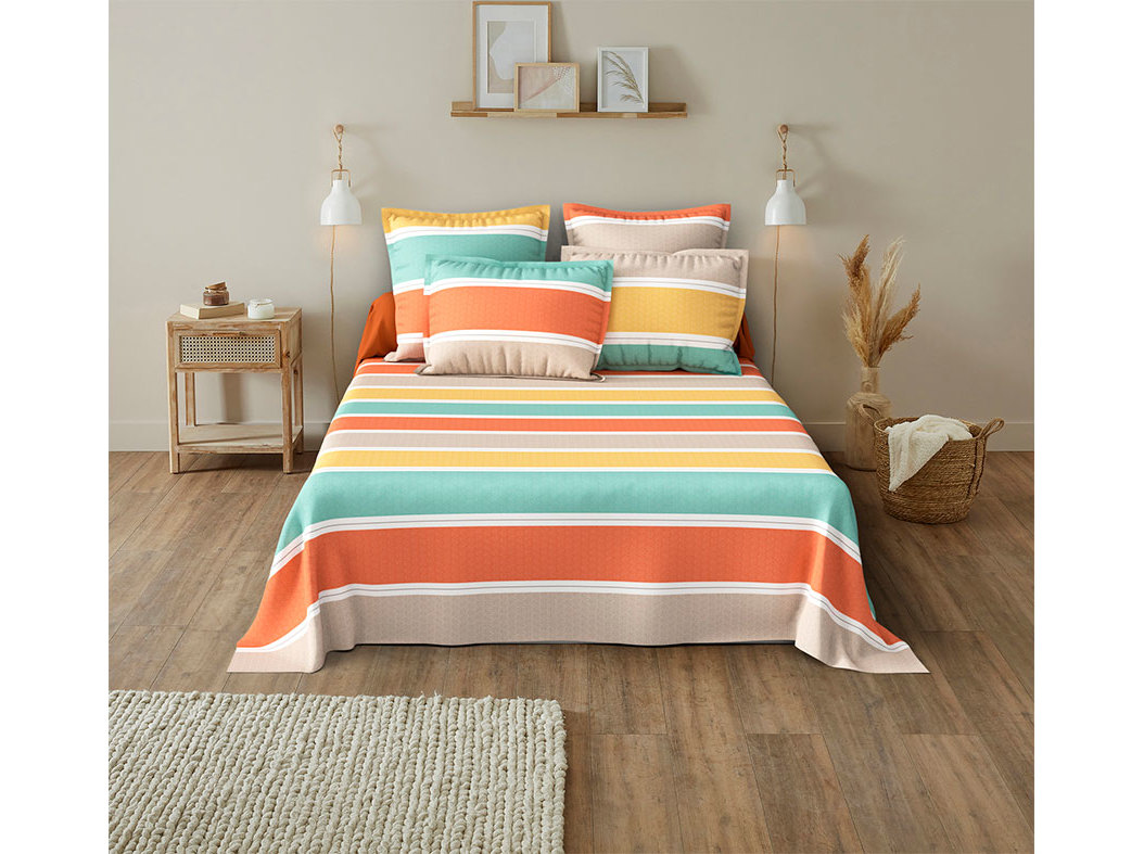 JOGO DE CAMA ACTUEL RAINBOW POLIÉSTER RECICLADO 240X280CM