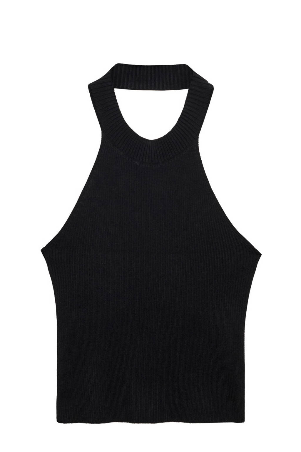 MANGO TEEN haltertop zwart