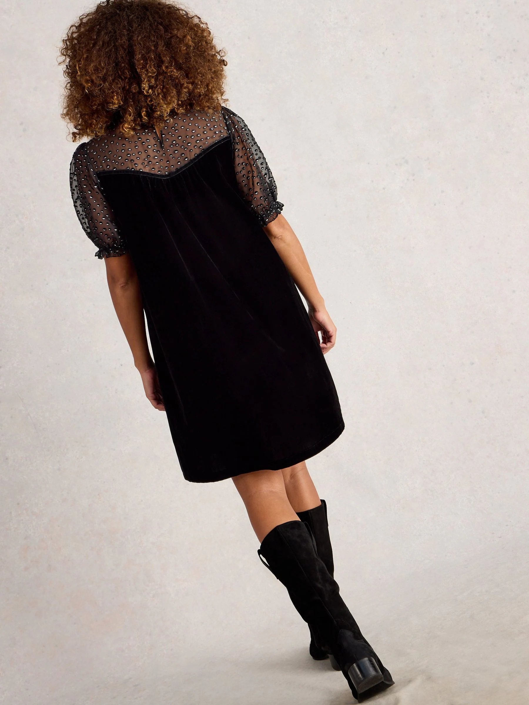 White Stuff Lea Velvet Dress