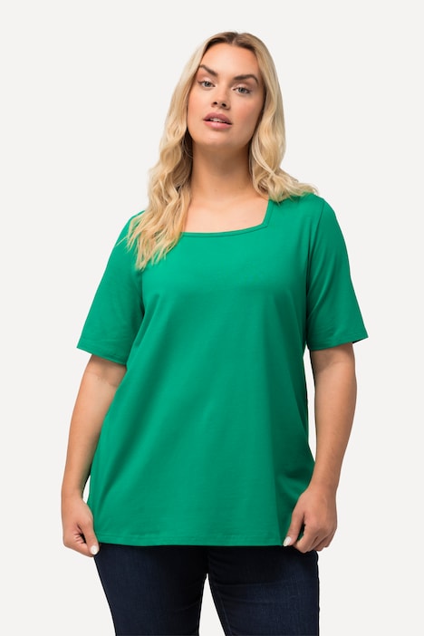 T-Shirt, A-Linie, Carree-Ausschnitt, Halbarm