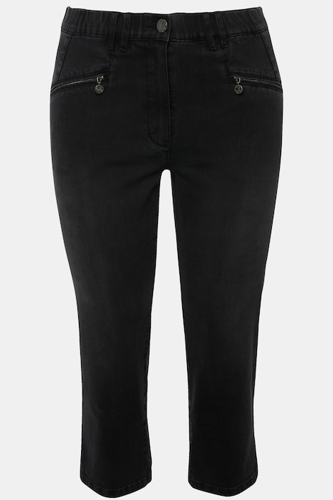 7/8-Jeans Mony, Elastikbund, Reißverschlusstaschen