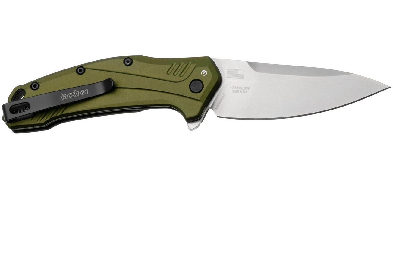 Kershaw Link Olive 1776OLSW CPM 20CV zakmes, aluminium handgreep