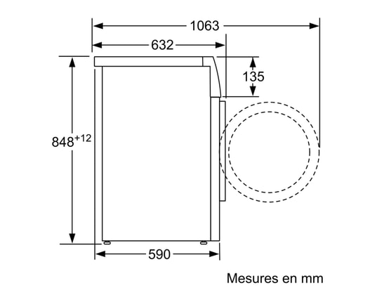 BOSCH - Lave linge Frontal WGE03207FR