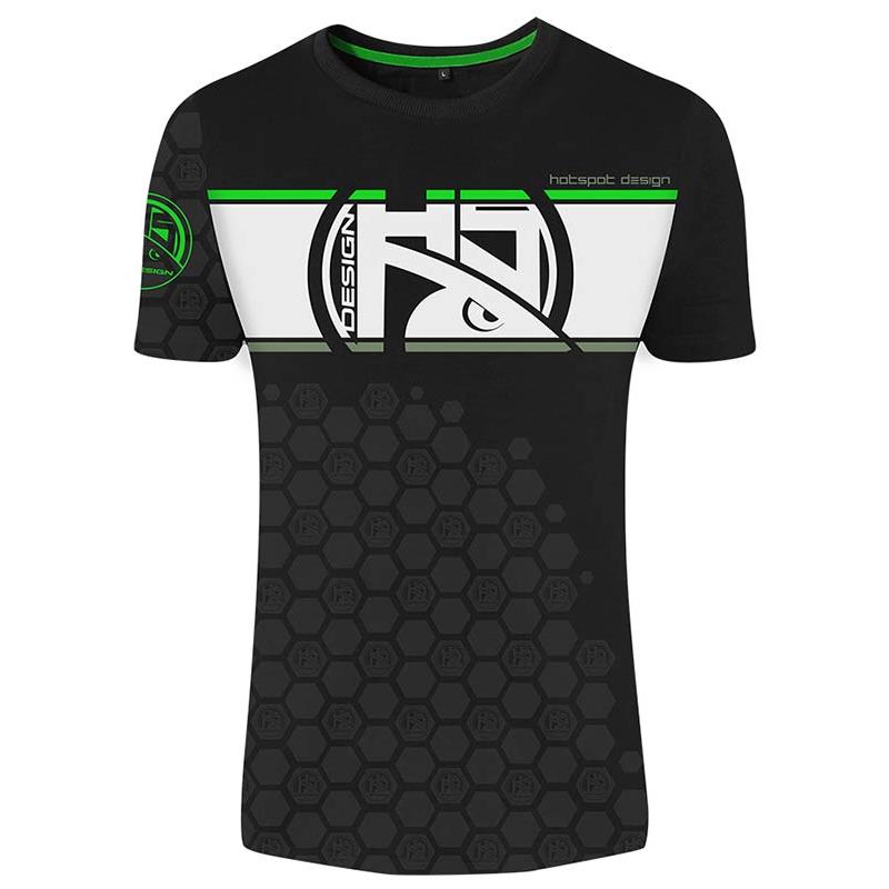 Tee Shirt Manches Courtes Homme Hot Spot Design Linear Zander - Noir