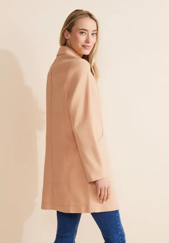 Cosy Übergangsmantel - soft apricot