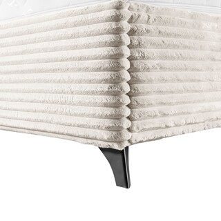 Polsterbett Elodie 215x120x223 cm Cordbezug Ivory beige