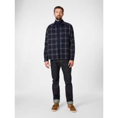 Herren-Overshirt Wolle, Navy