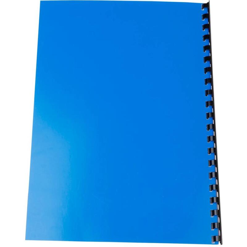 Paquet de 100 couvertures Chromées pour reliure A4 - Bleu
