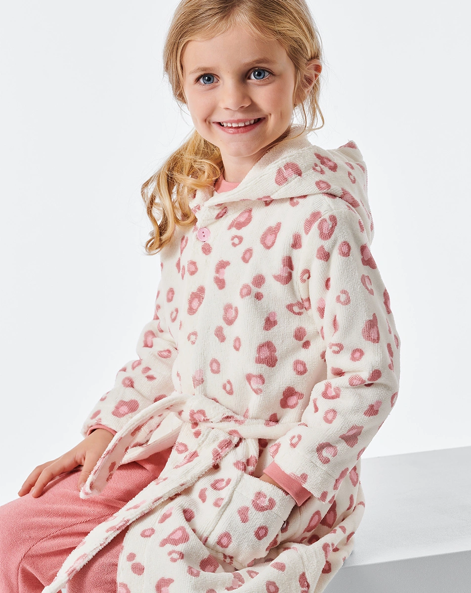 Bademantel LEO ROSE in offwhite