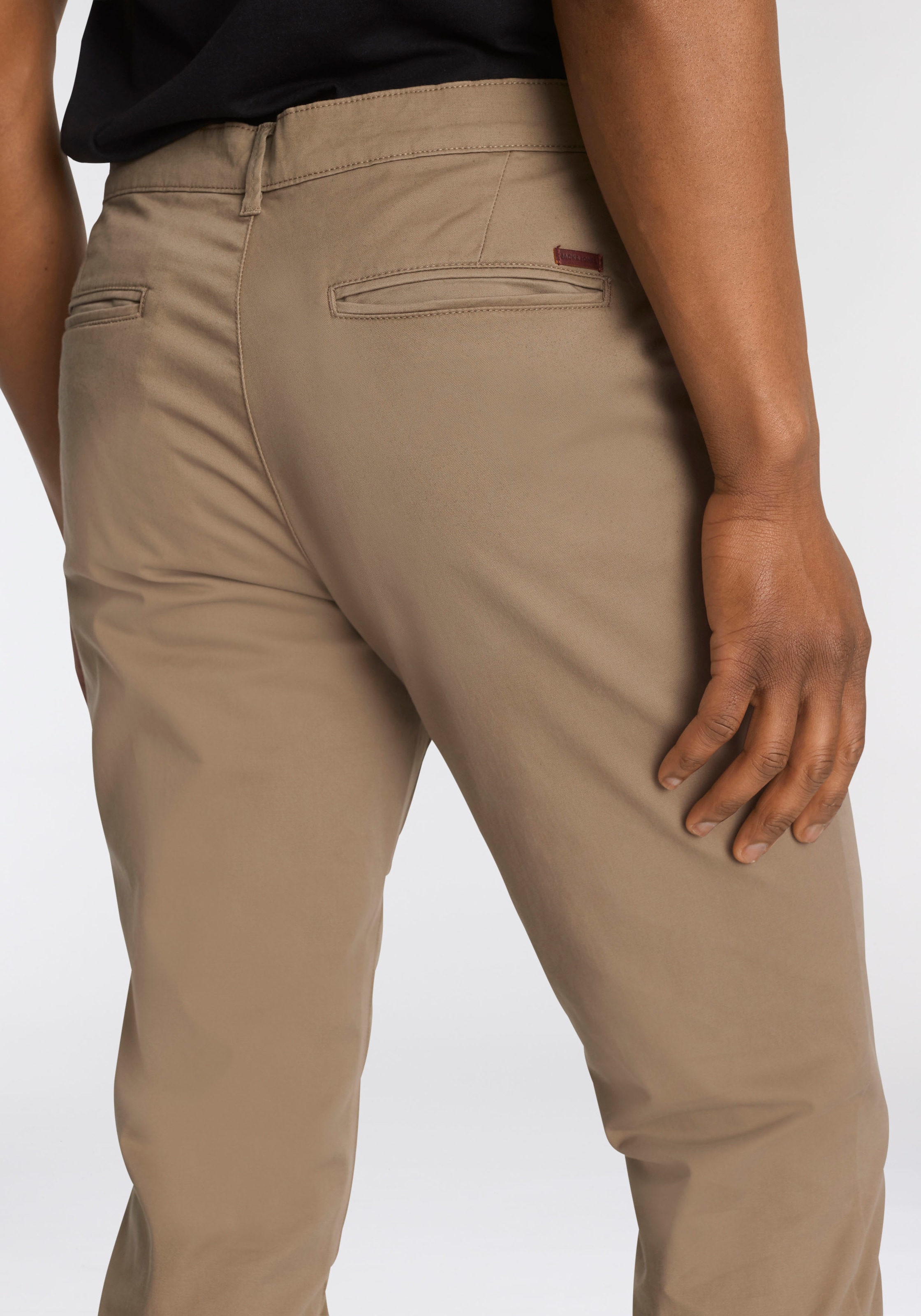 Jack & Jones Chinohose »JPSTMARCO mit schmalem Bein und pflegeleichtem Stoff«  washed, modisch, schmal, Baumwollmischung