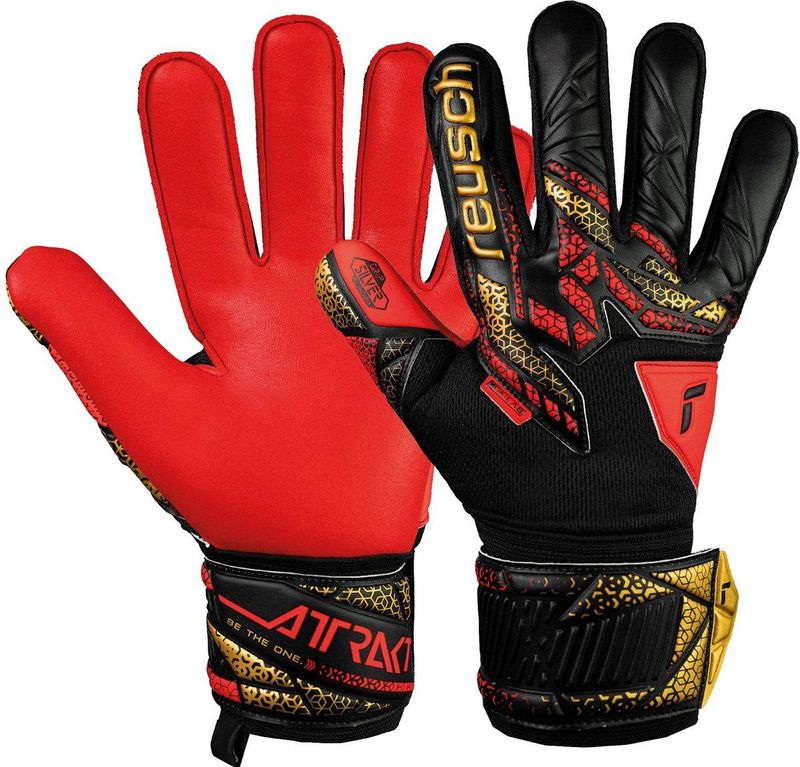 Reusch - Attrakt Silver - Sporthandschoenen - Black Gold Red - Latex