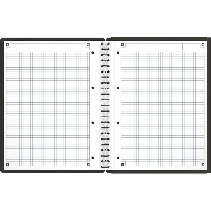 Cahier spirale Oxford International Meetingbook 24 x 32 cm - petits carreaux - 160 pages