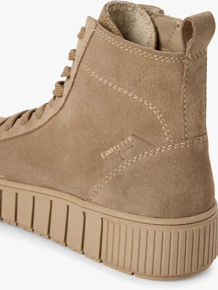 Leren Enkellaarsje - beige