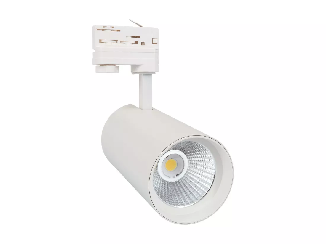 Spot LED sur Rail Triphasé 40W d'Angelo LIFUD Blanc 3000K Blanc chaud