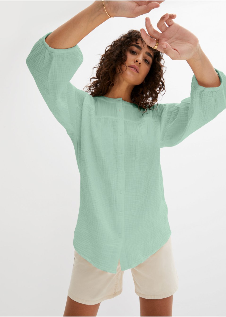 Tunique-blouse en mousseline