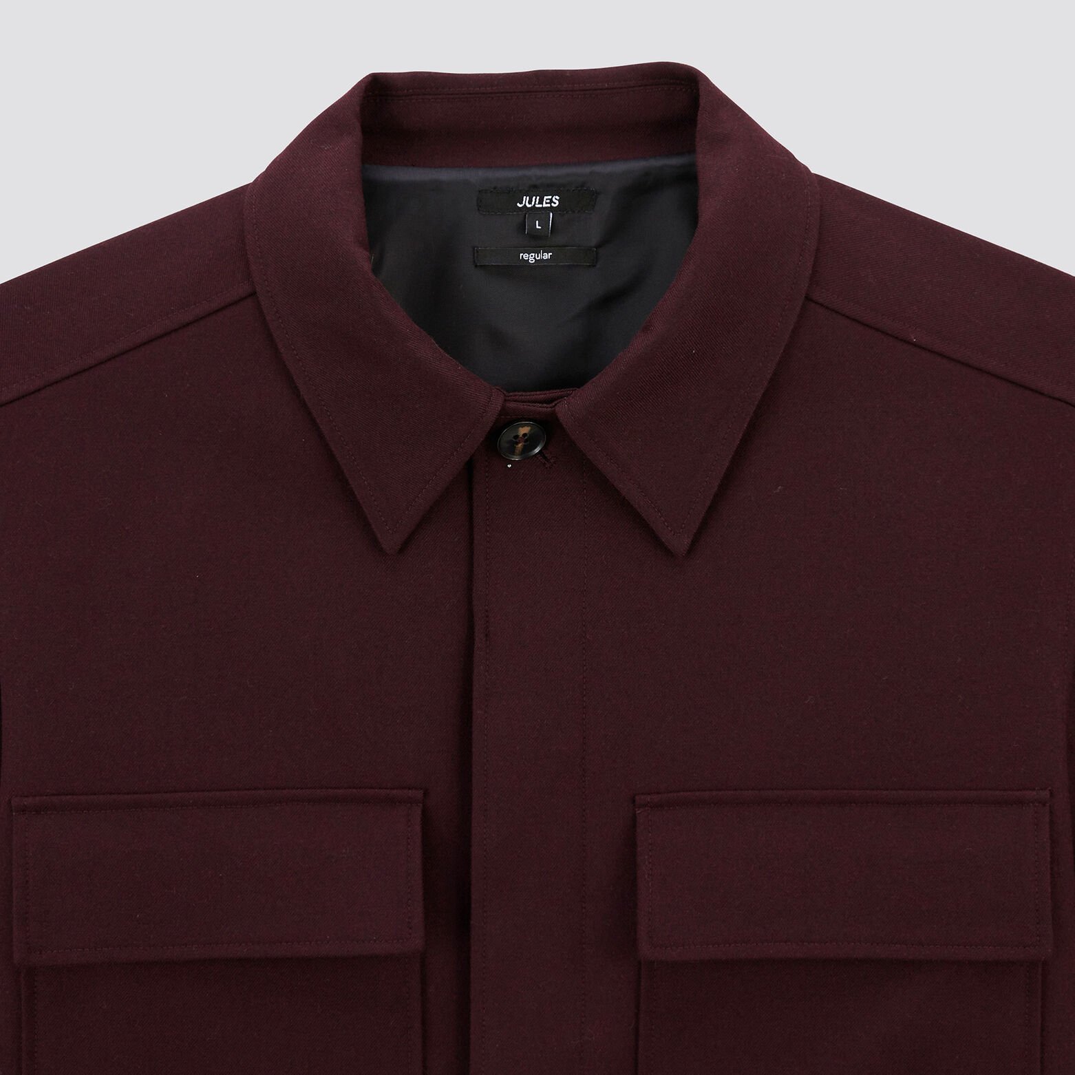 Surchemise regular unie polyester recyclé Bordeaux