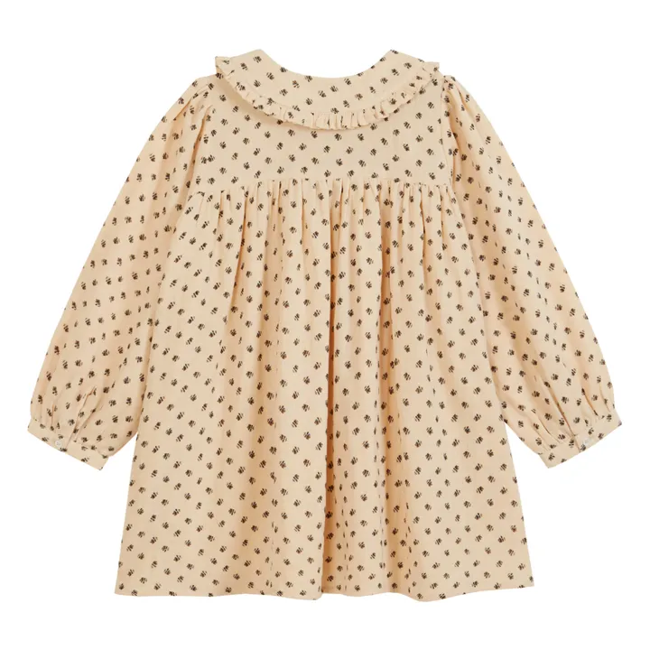 Emile et Ida Robe Gaze de Coton Fleurie | Ecru