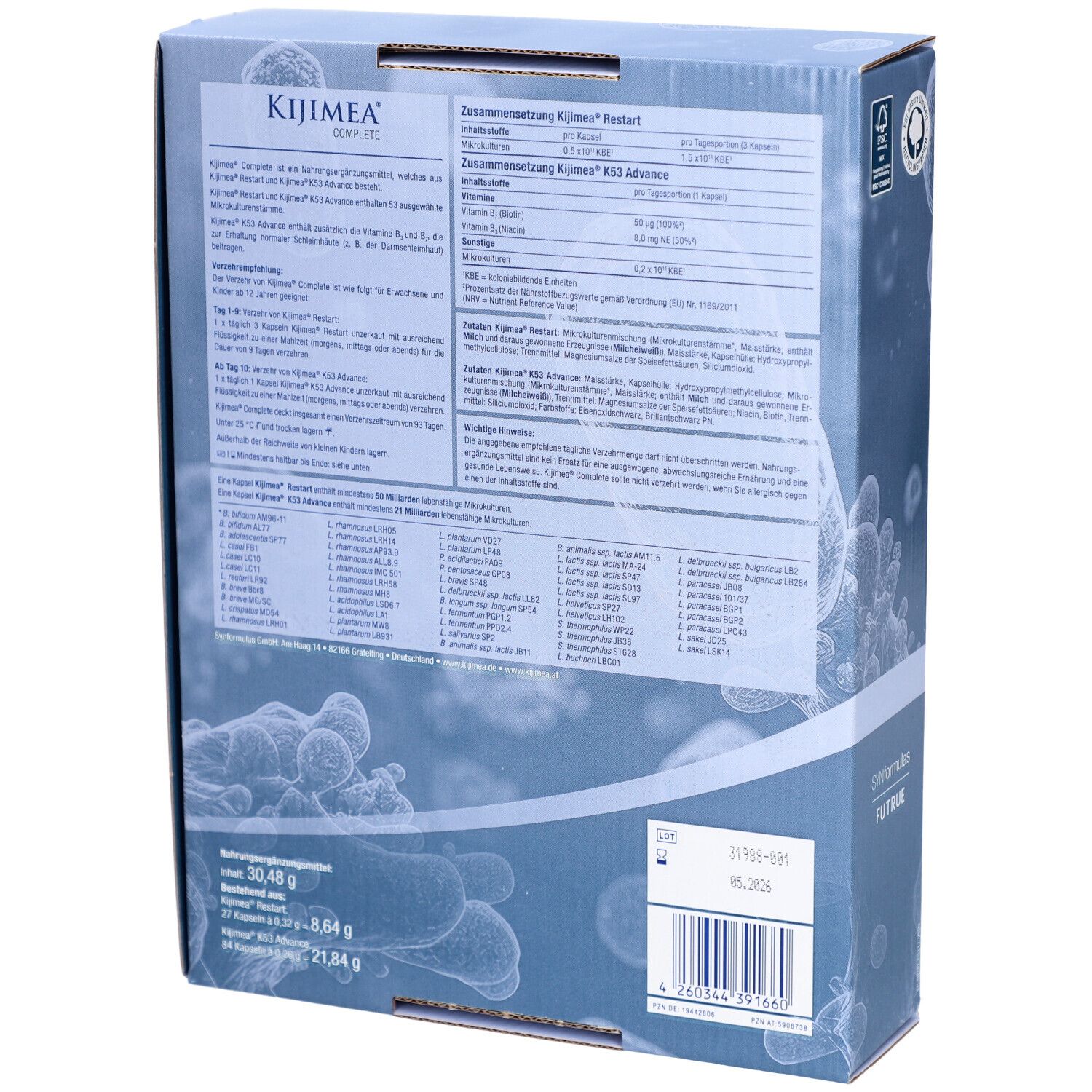 Kijimea® Complete Kapseln mit Mikrokulturen und Vitaminen B3 & B7