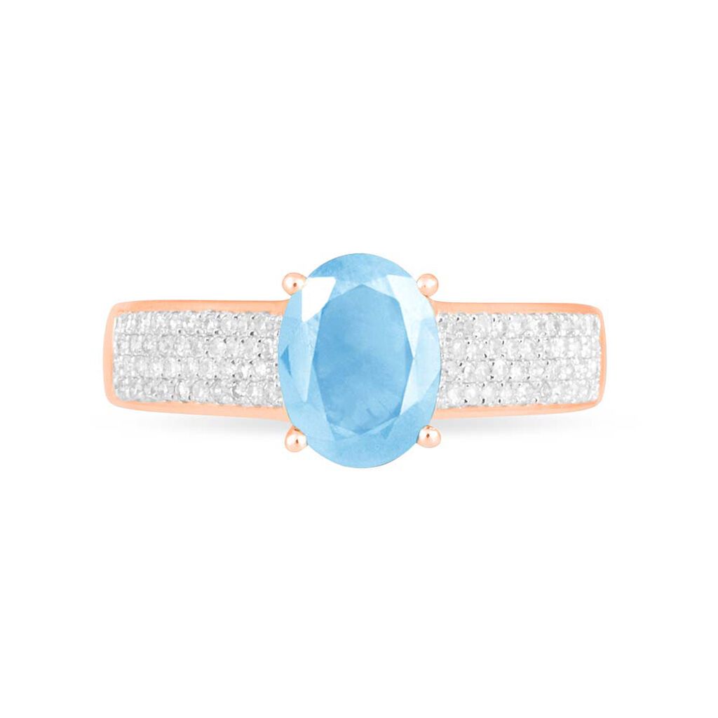 Bague Crista Or Rose Topaze Et Diamant