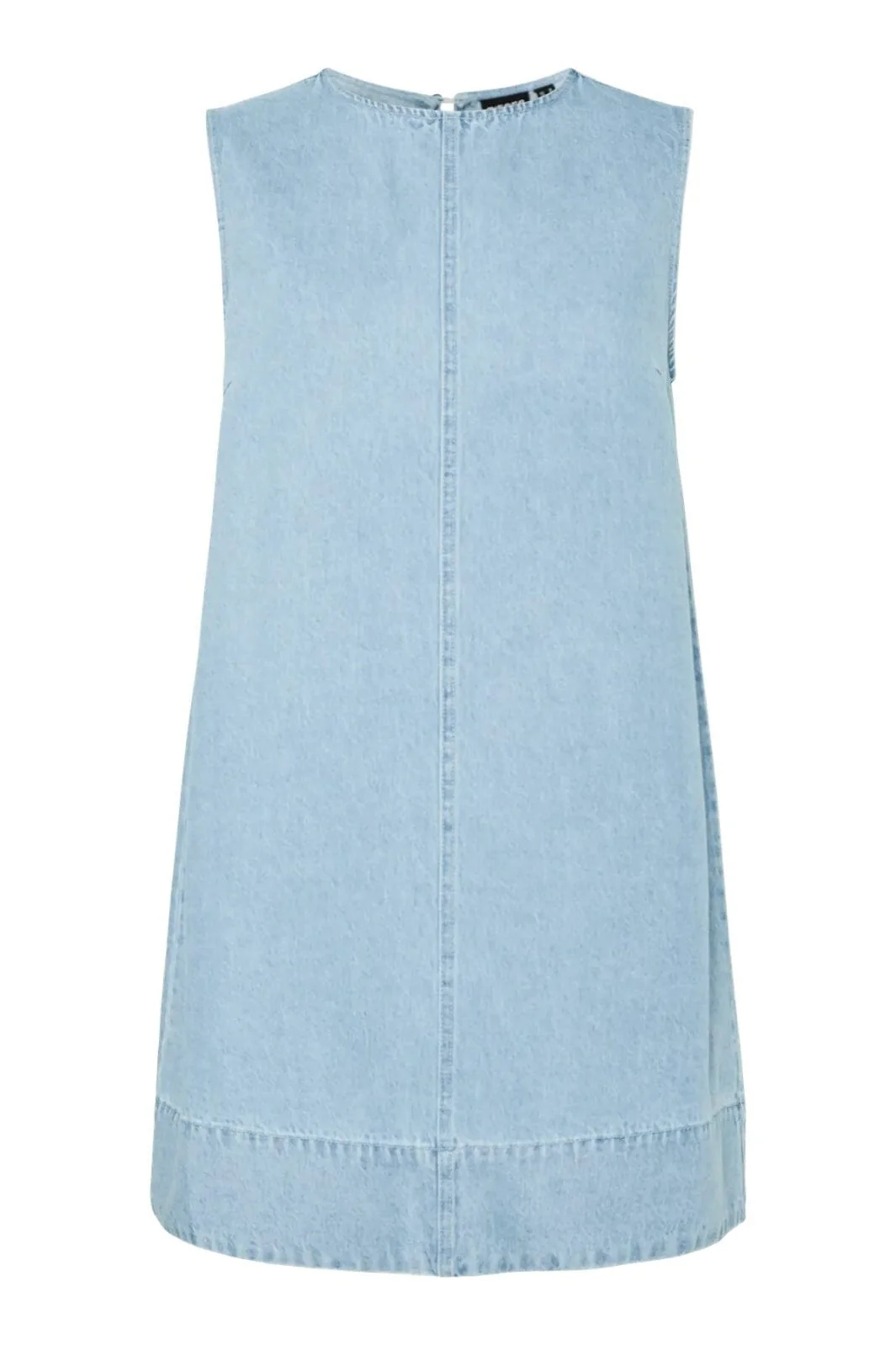 Pieces Pcflora Sl Mini Denim Dress