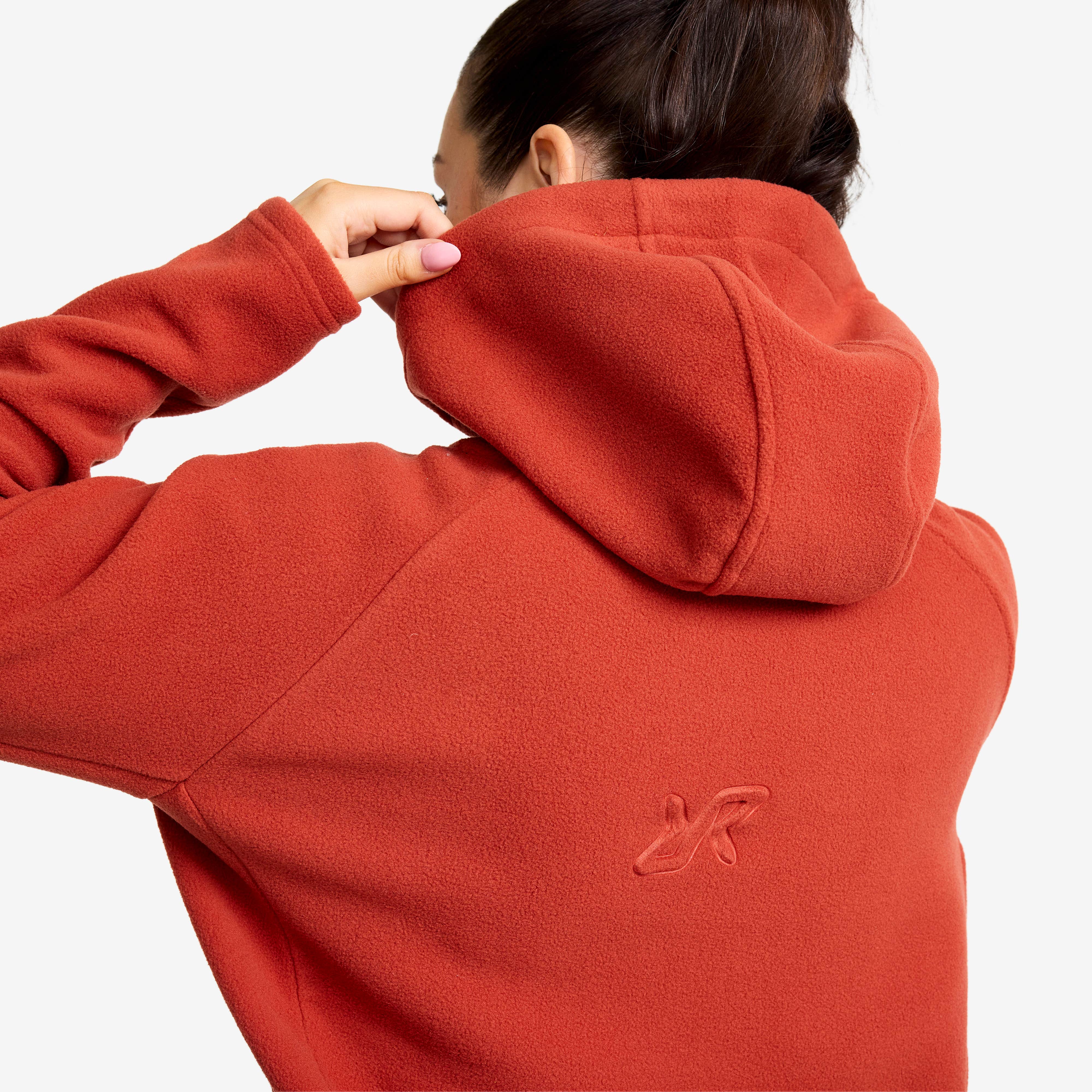 Polar Fleece Hoodie  Dame Cinnabar