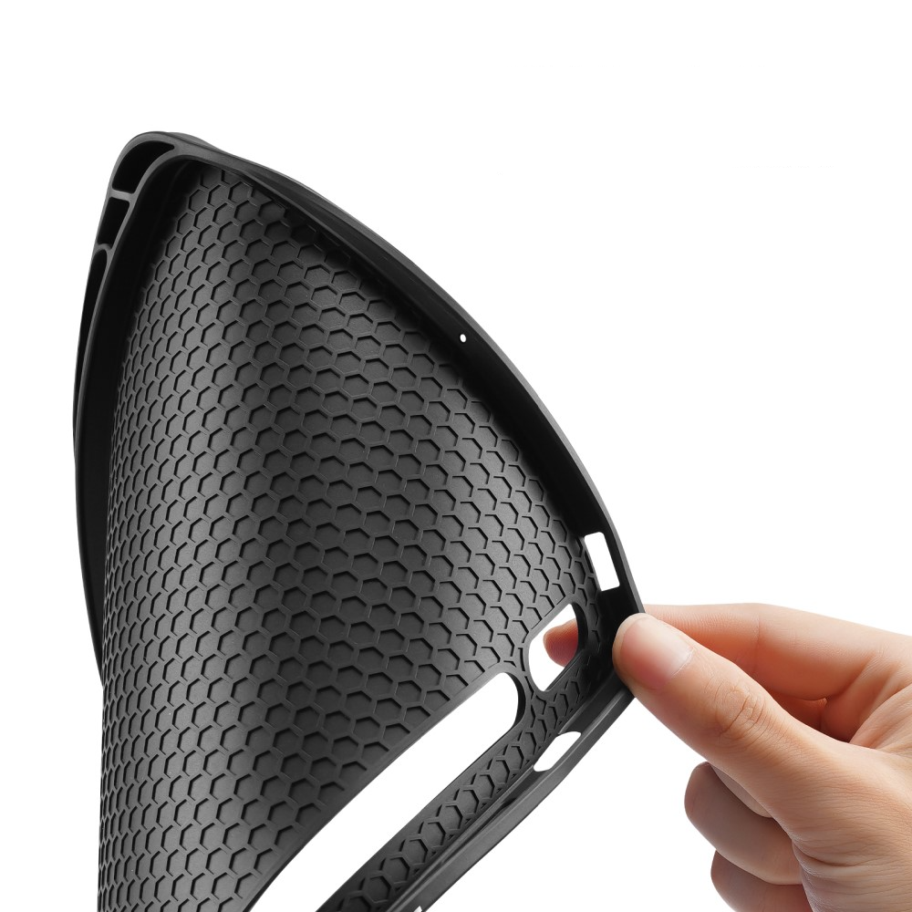 Samsung Galaxy Tab S9 FE  Plus Tasche Smart Cover Hülle Stoff Design mit S-Pen Halterung - Schwarz