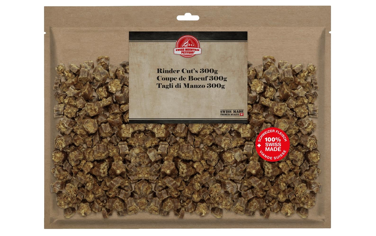 Kauartikel Swiss Beef Cuts, 300 gTrainings-Belohnungssnack