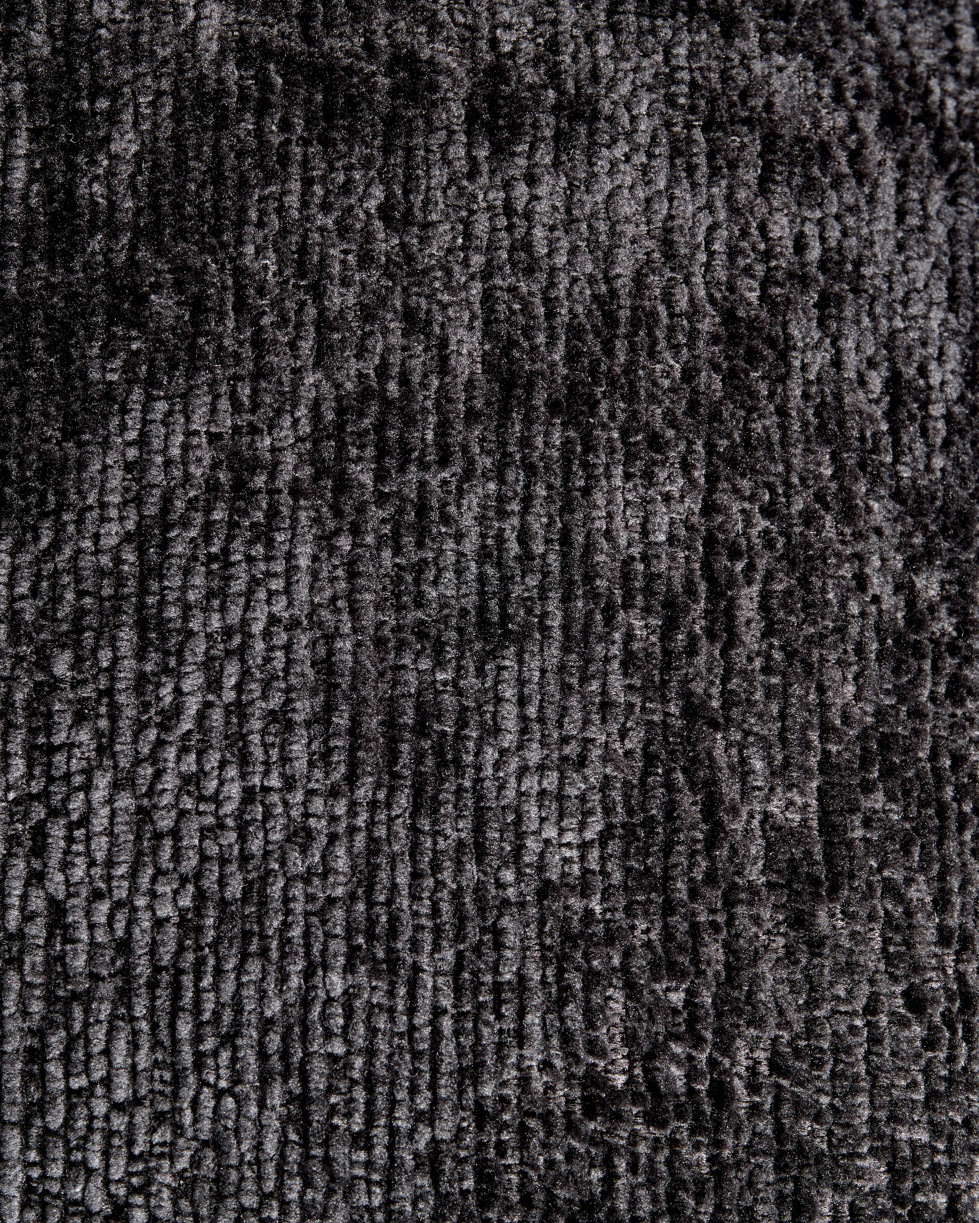 Draaifauteuil TOVIK met voetenbank Chenille Zwart