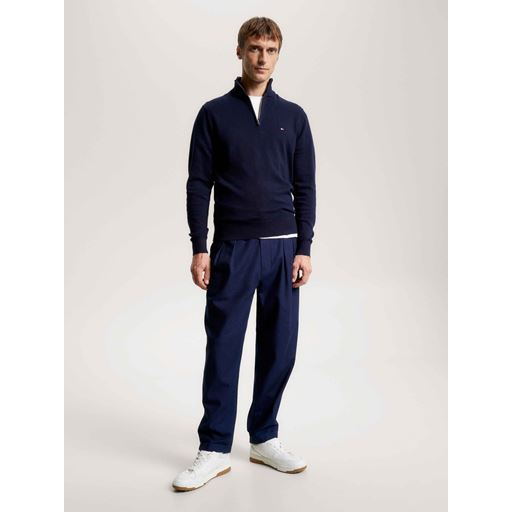 Tommy Hilfiger Pima Zip Pullover, Desert Sky, L