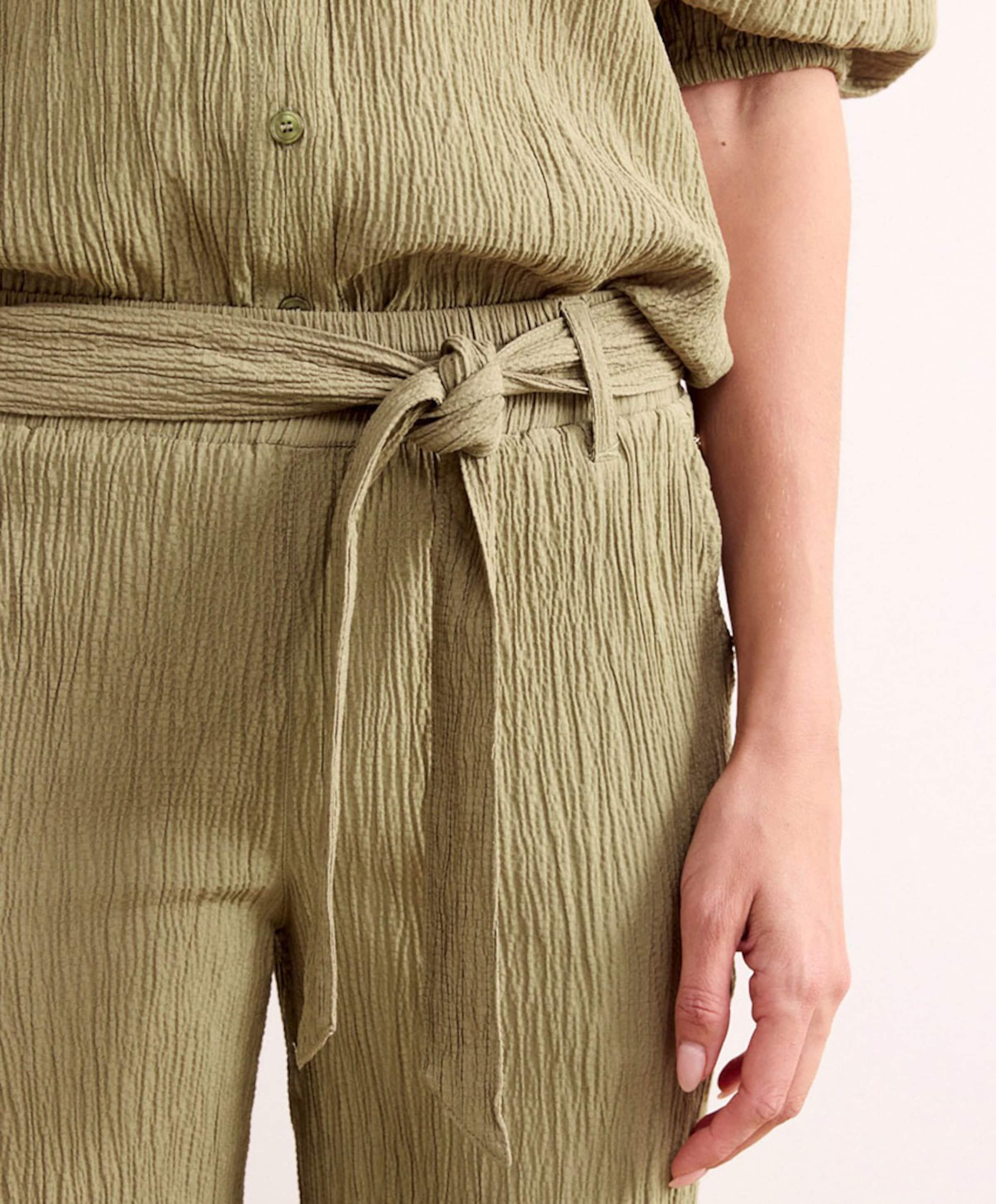 Tramontana Creased Wide-Leg dames broek groen