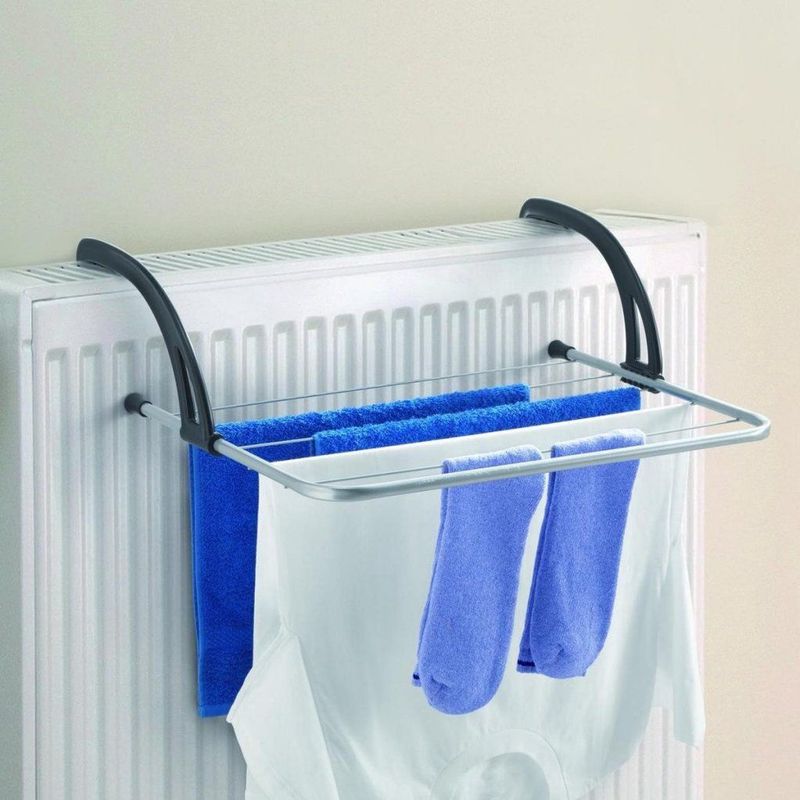 Tomado - Droogrek Favonio voor radiator, deur, balustrade of balkon - 3 meter drooglengte - Zilvergrijs