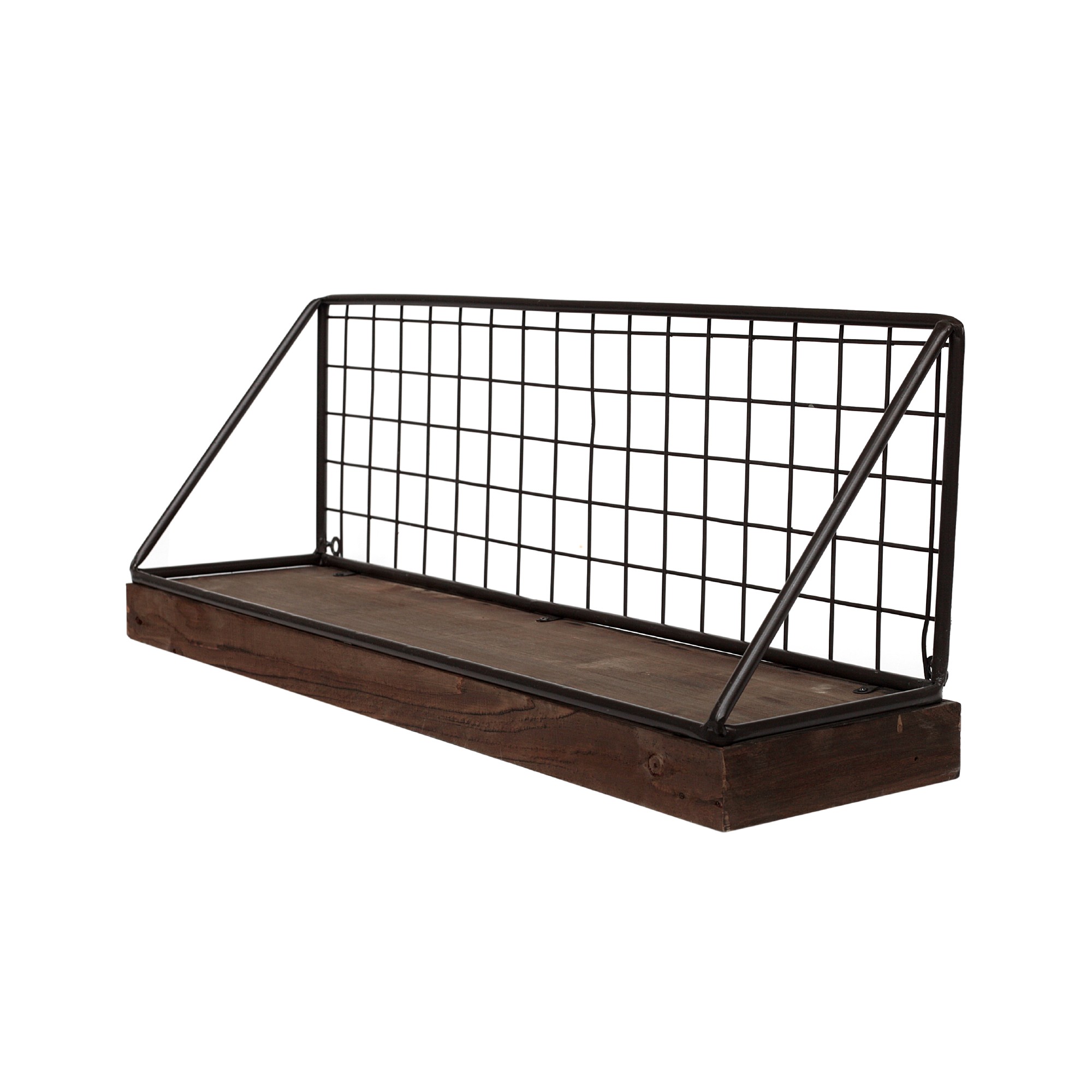 Wandregal, braun, B 65 cm, H 25 cm, L 16 cm von fischer's lagerhaus