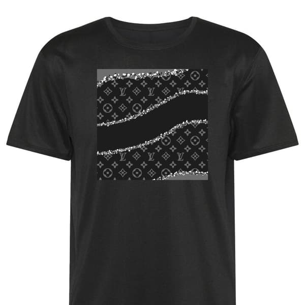 Sport T-skjorte for Voksen | Komfortabel Trenings T-skjorte Louis Vuitton Bølger Svart Liten