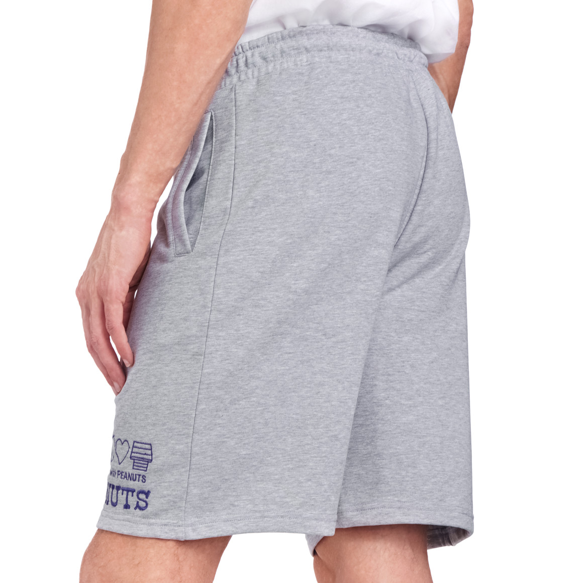Jonas Nielsen Peanuts Shorts mit Stickerei hellgrau