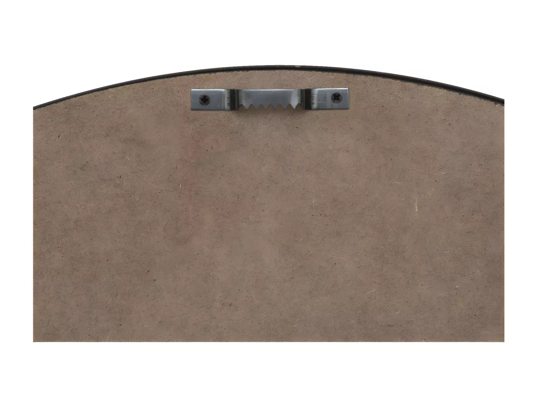 Pendule murale Bistrot en métal noir et bois D 57 cm