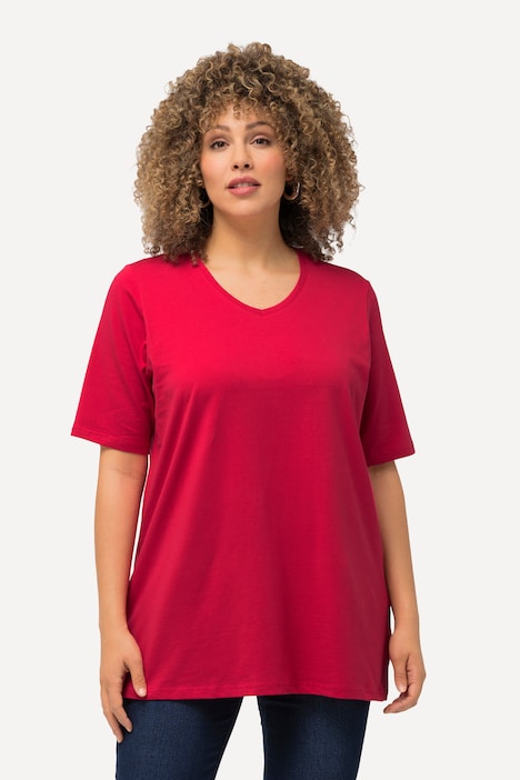 T-Shirt, A-Linie, V-Ausschnitt, Halbarm