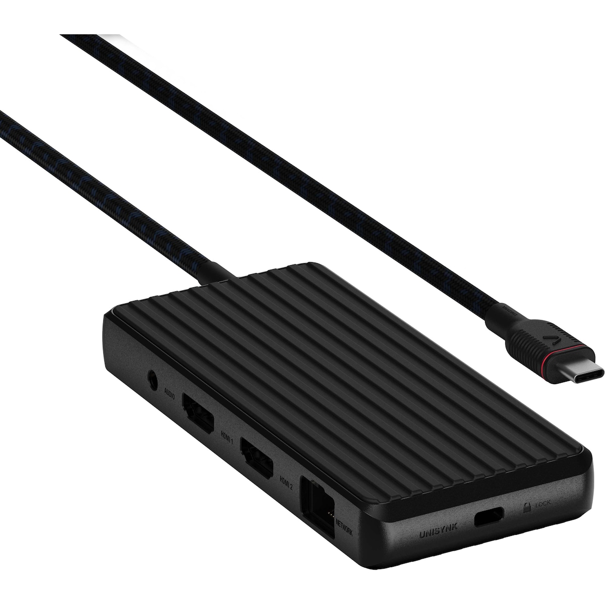 Unisynk 9 port 4K 100W USB-C hub (sort)