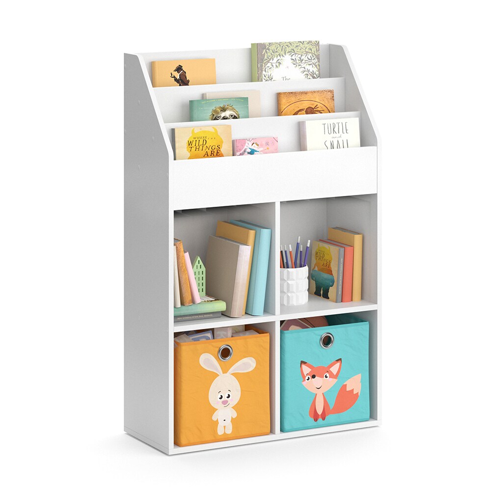 Vicco Kinderregal Bücherregal Aufbewahrungsregal Luigi Weiß Ablage Faltbox bunt