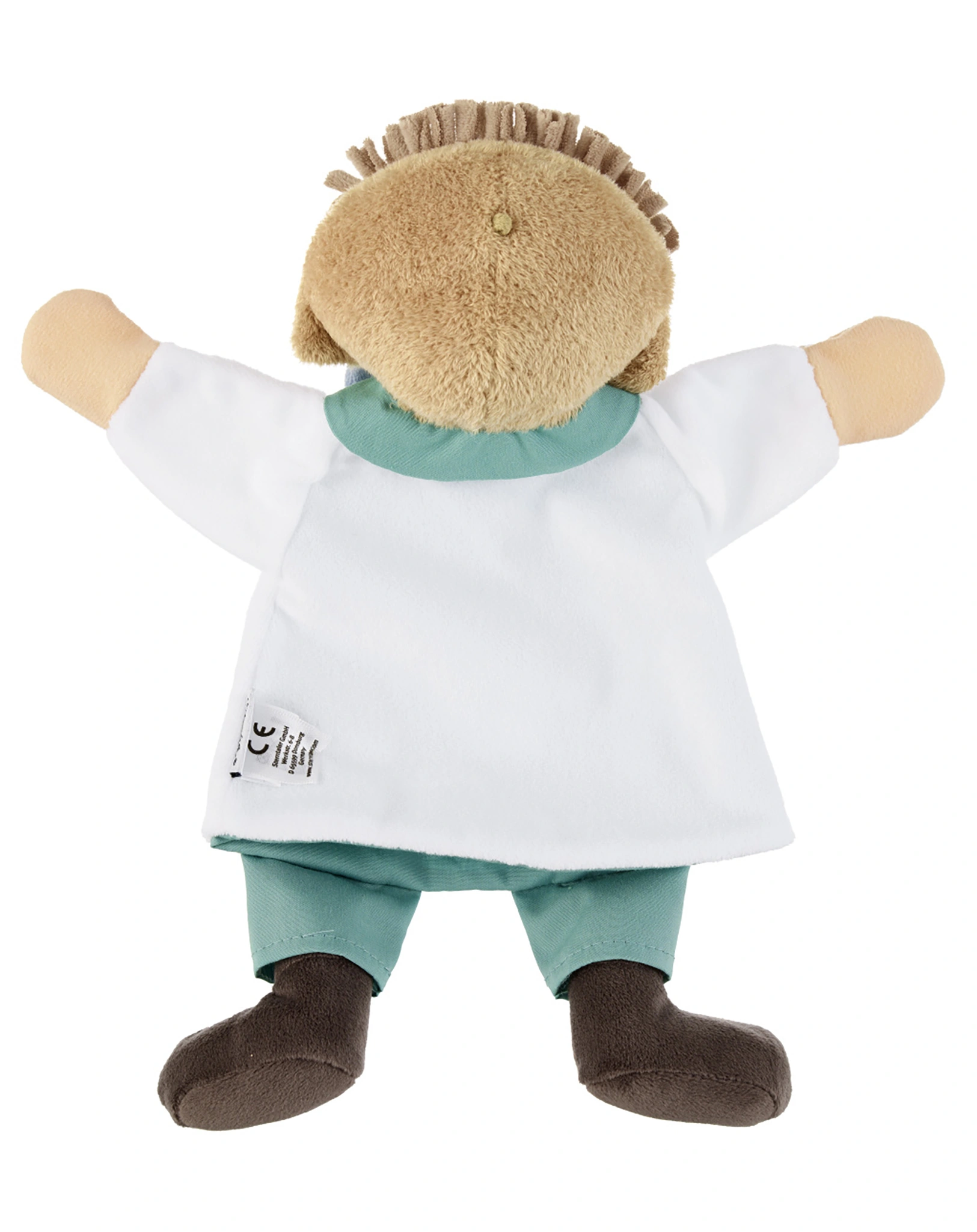 Handpuppe ARZT (28cm) in weiß