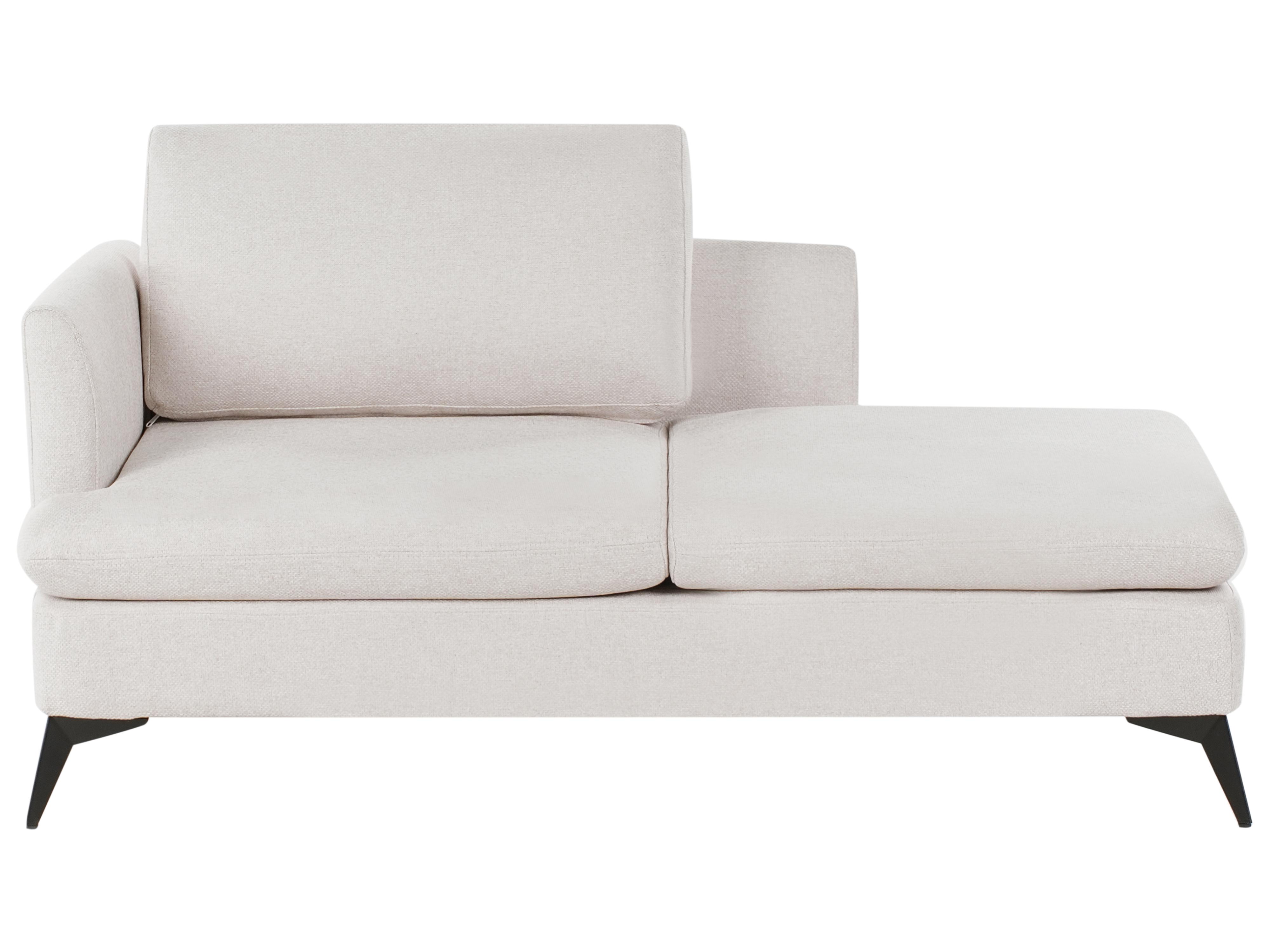 Linkszijdige chaise longue SIEVOZ Stof Lichtbeige