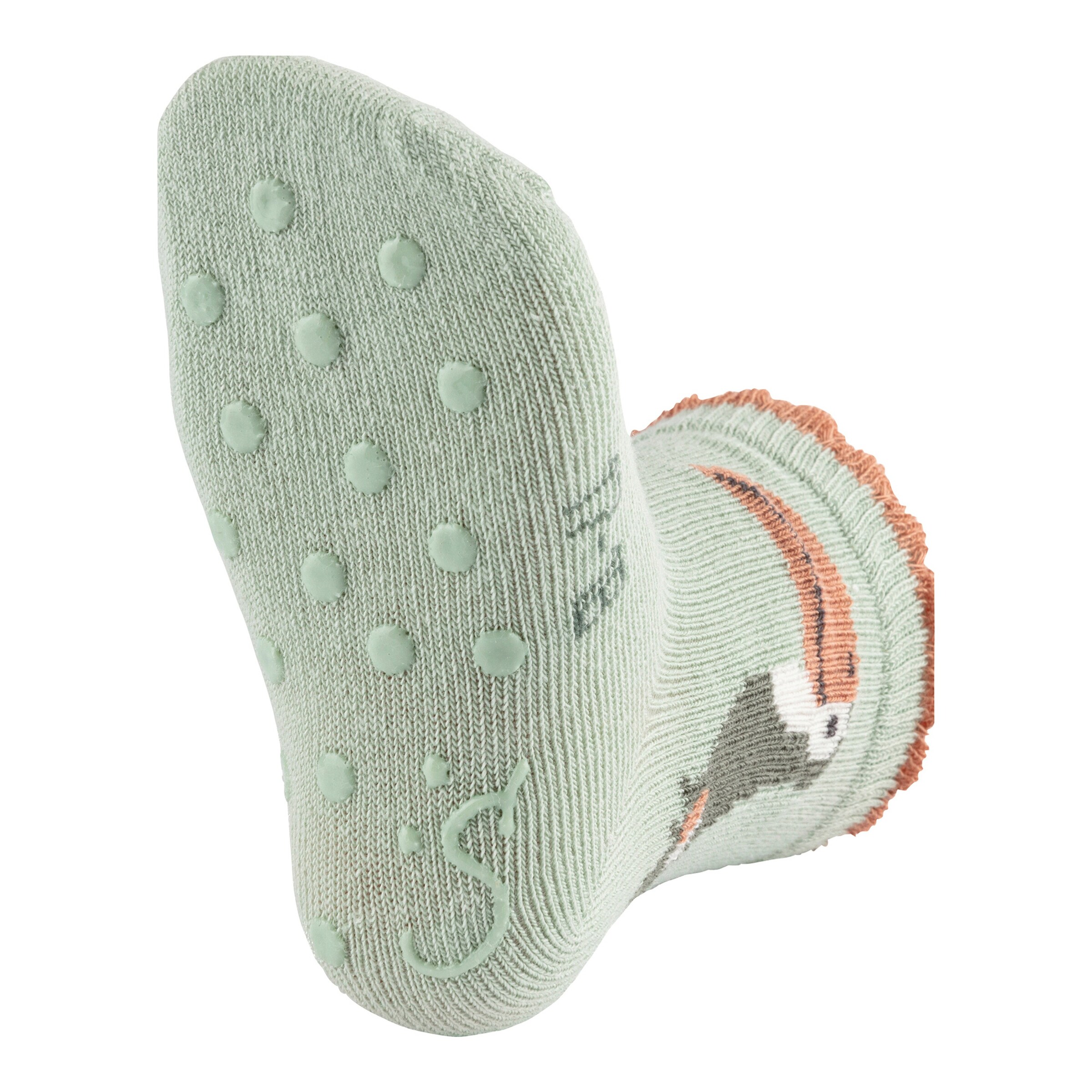 Sterntaler 2er-Pack ABS-Krabbelsocken Tukan Monstera grün/braun