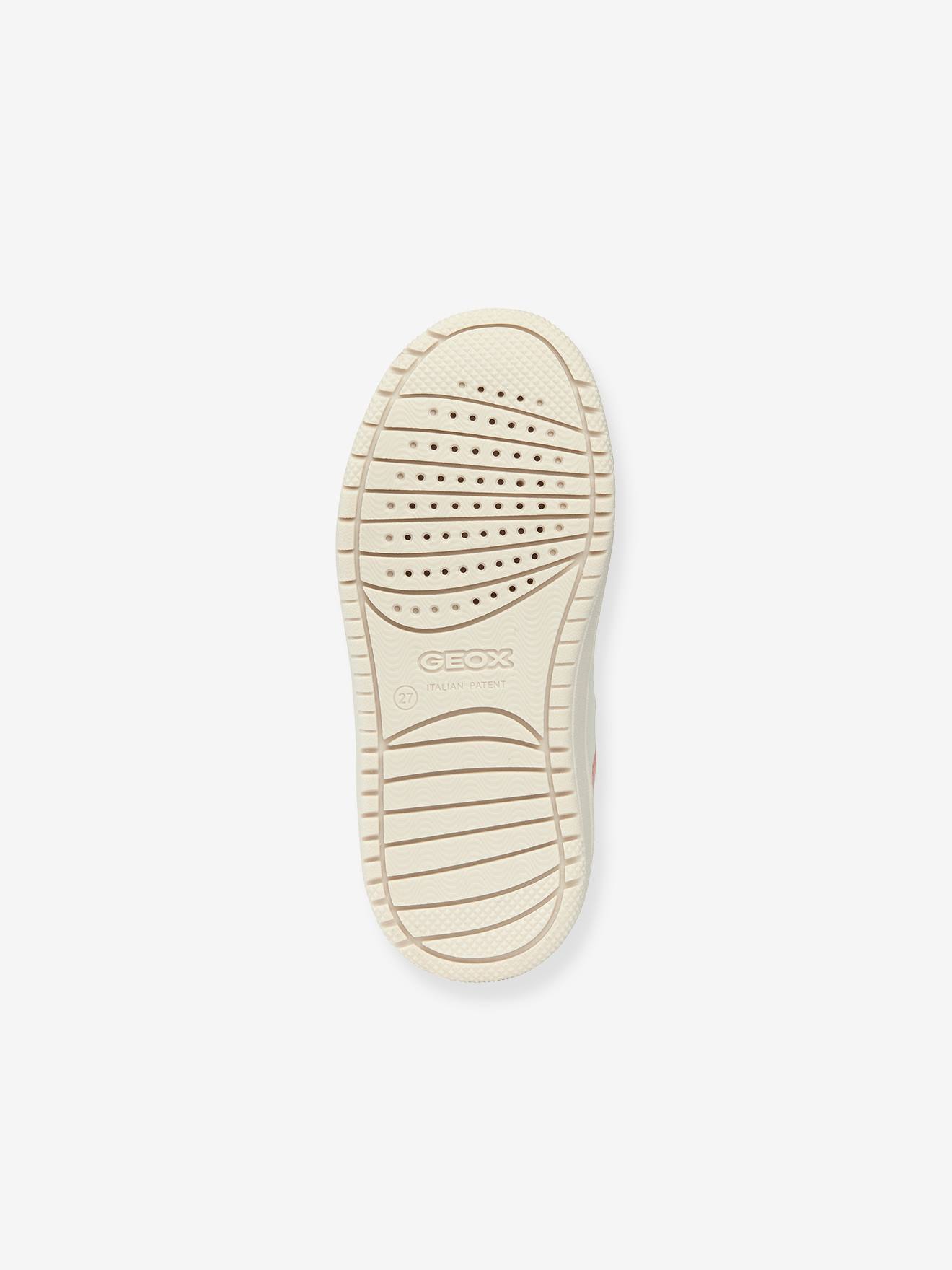Tênis de cano alto com cadarço Geox® J Washiba para meninas, cor cru