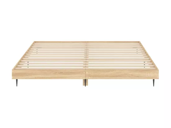 Cadre de lit chêne sonoma 150x200 cm bois d'ingénierie