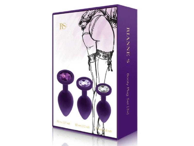 Rianne S Anal Plug Booty Plug Set Violett Hochwertiges Buttplug-Set für die anale Stimulation