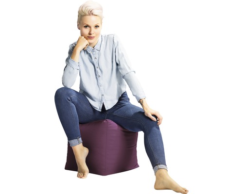 Kruk Sitting Point Cube Scuba ca. 60 liter aubergine 40x40x40 cm