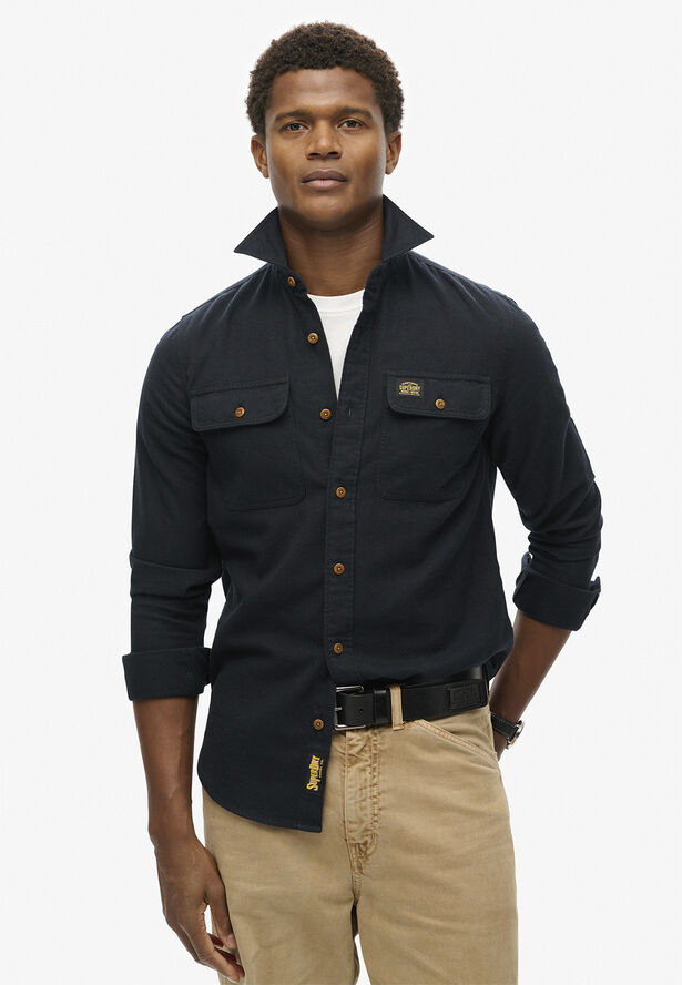 Superdry FLANNEL WORKWEAR SHIRT Jet black