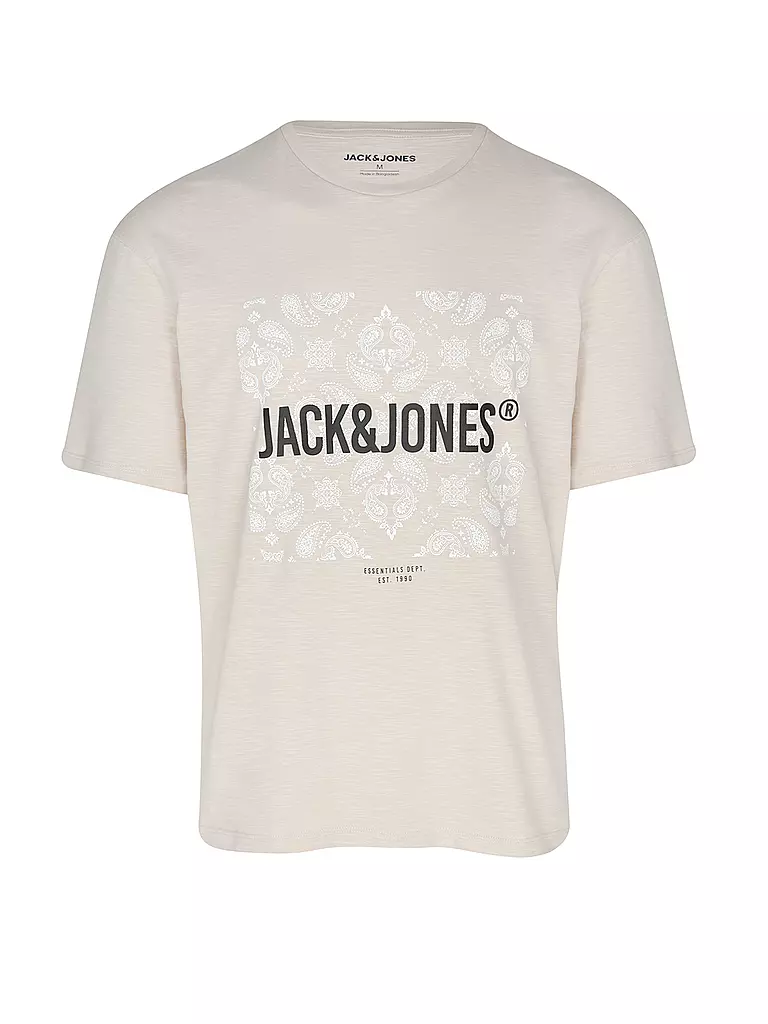 JACK & JONES T-Shirt JJPAISLEY beige