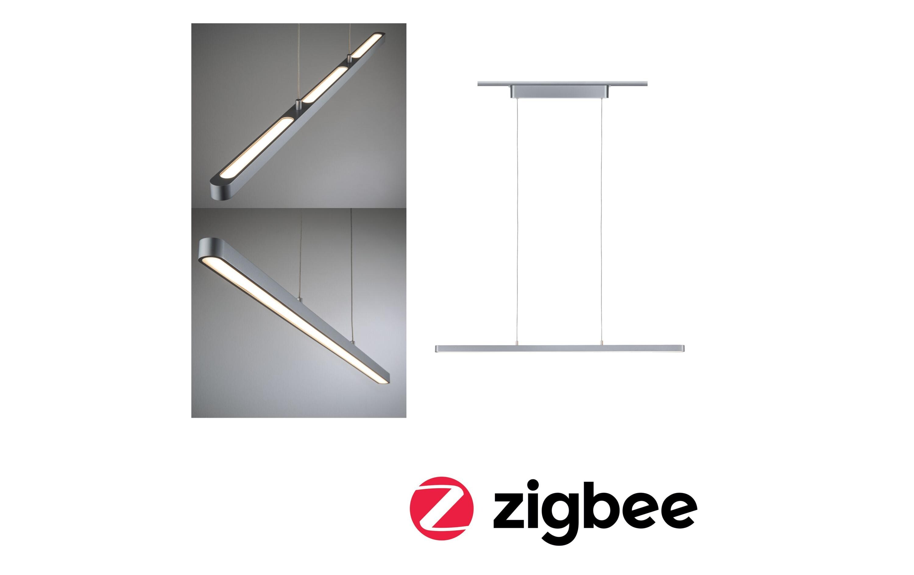 LED Pendelleuchte URail Lento Zigbee, 42W, 2700-6500K, ChromURail LED Pendelleuchte
