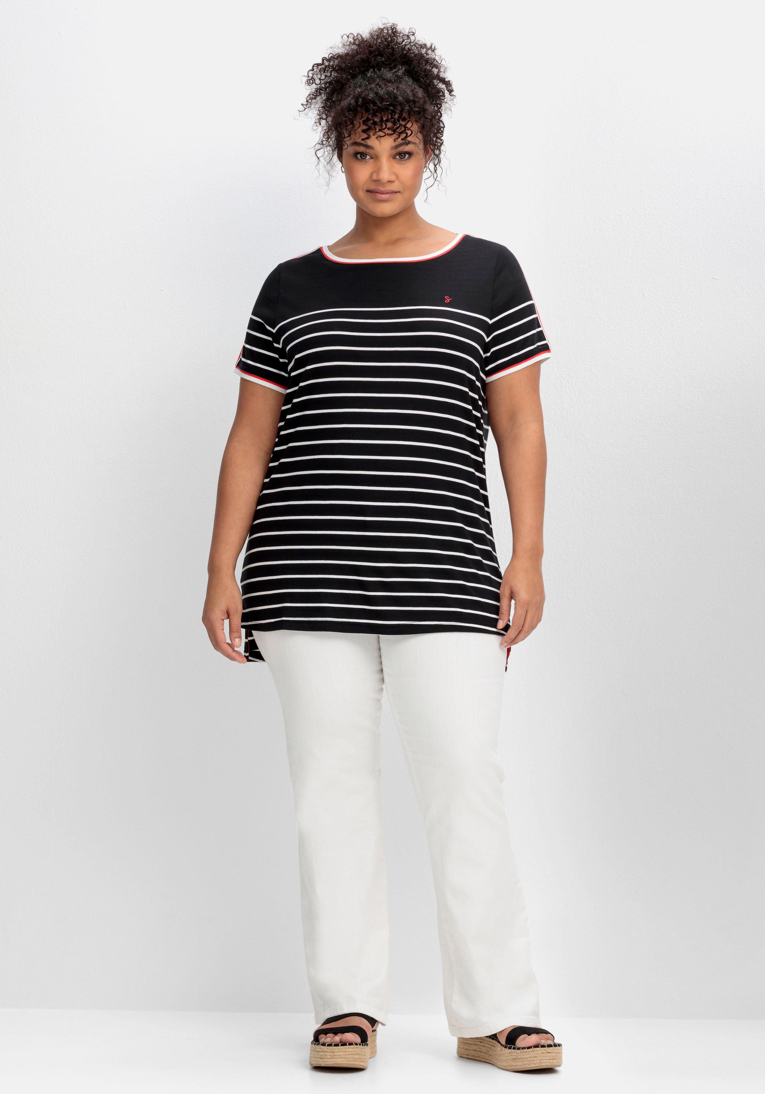 Ringelshirt mit Kontrastdetails
